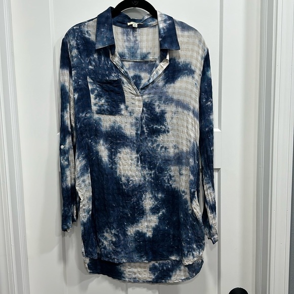 Tie Dye Collared Tunic - Size Medium - Picture 2 of 9